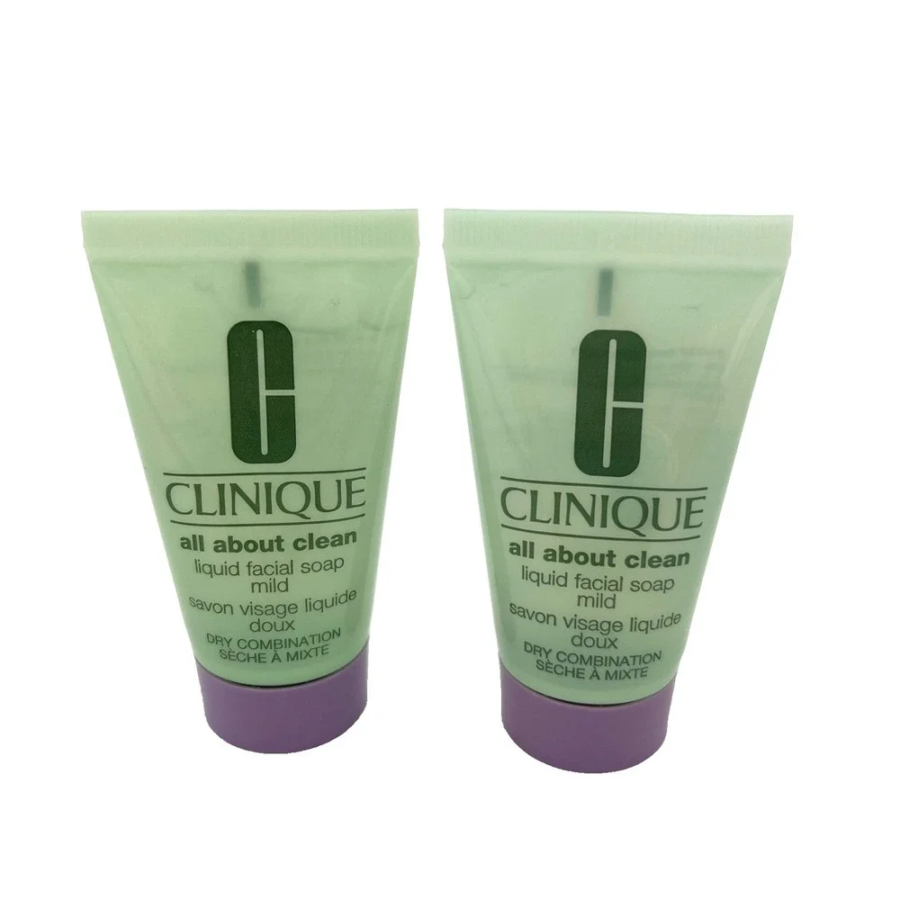 Clinique All About Clean Liquid Facial Soap Mild 1 oz / 30 ml Set of 6